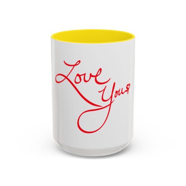 love you accent coffee mug perfect gift for birthdays, anniversaries, valentine's day, romantic coffee lover, meaningful morning ritual