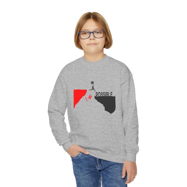 inspiring youth crewneck sweatshirt perfect for motivation, everyday wear, gifts for students, sports, and celebrations.