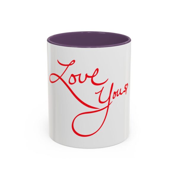 love you accent coffee mug perfect gift for birthdays, anniversaries, valentine's day, romantic coffee lover, meaningful morning ritual