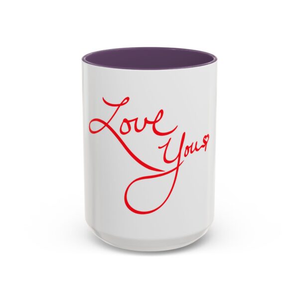 love you accent coffee mug perfect gift for birthdays, anniversaries, valentine's day, romantic coffee lover, meaningful morning ritual