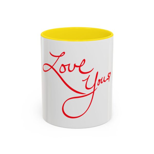 love you accent coffee mug perfect gift for birthdays, anniversaries, valentine's day, romantic coffee lover, meaningful morning ritual