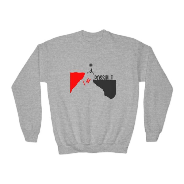 inspiring youth crewneck sweatshirt perfect for motivation, everyday wear, gifts for students, sports, and celebrations.