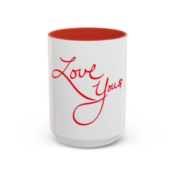 love you accent coffee mug perfect gift for birthdays, anniversaries, valentine's day, romantic coffee lover, meaningful morning ritual
