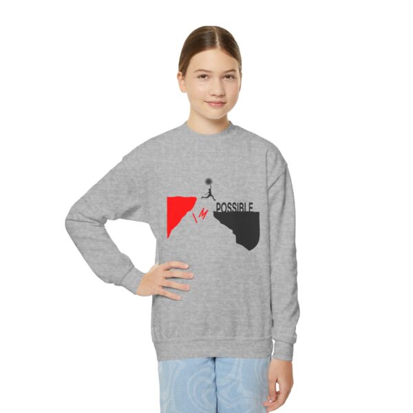 inspiring youth crewneck sweatshirt perfect for motivation, everyday wear, gifts for students, sports, and celebrations.