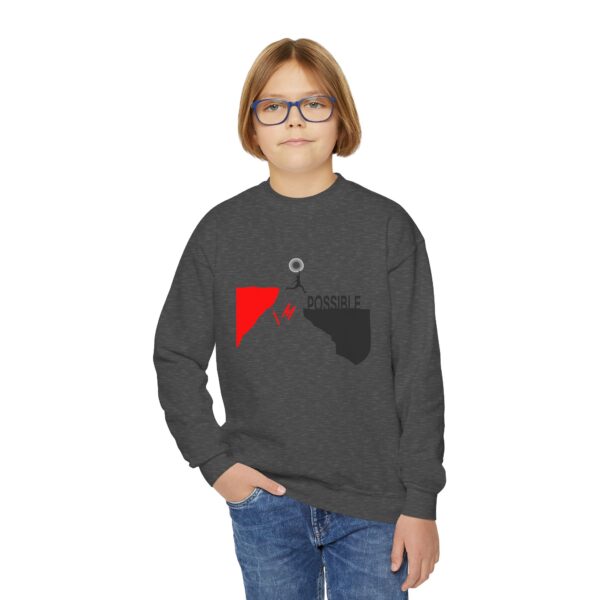 inspiring youth crewneck sweatshirt perfect for motivation, everyday wear, gifts for students, sports, and celebrations.