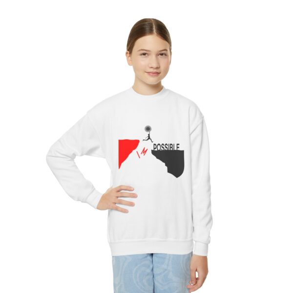 inspiring youth crewneck sweatshirt perfect for motivation, everyday wear, gifts for students, sports, and celebrations.