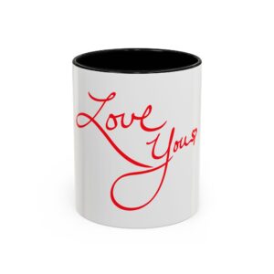 love you accent coffee mug perfect gift for birthdays, anniversaries, valentine's day, romantic coffee lover, meaningful morning ritual