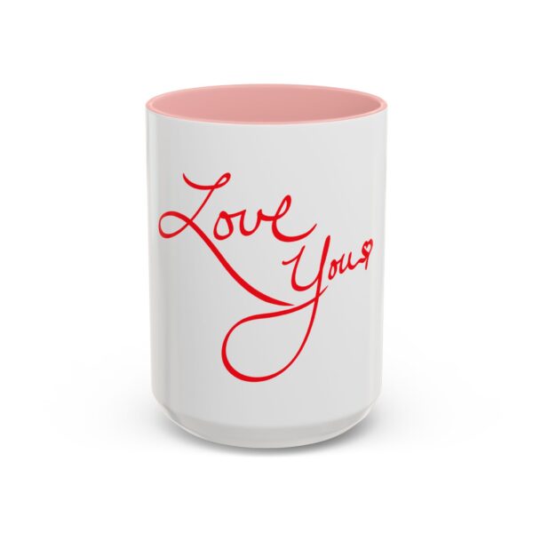 love you accent coffee mug perfect gift for birthdays, anniversaries, valentine's day, romantic coffee lover, meaningful morning ritual