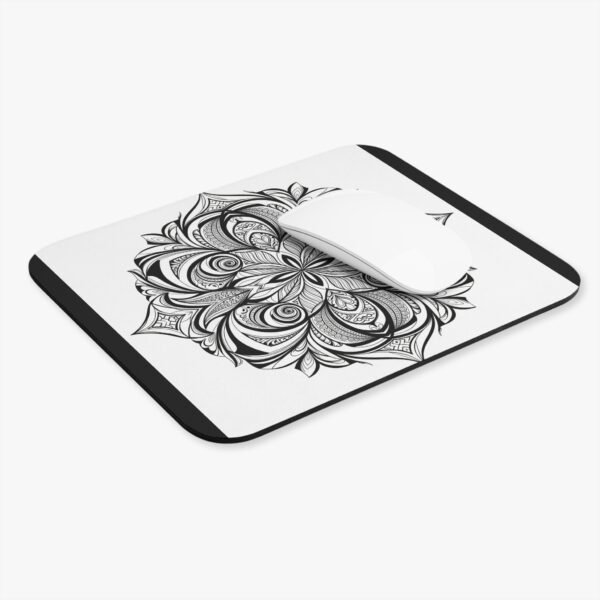 mandala mouse pad creative desk accessory, stylish gift for artists, home office decor, black and white design, perfect for students