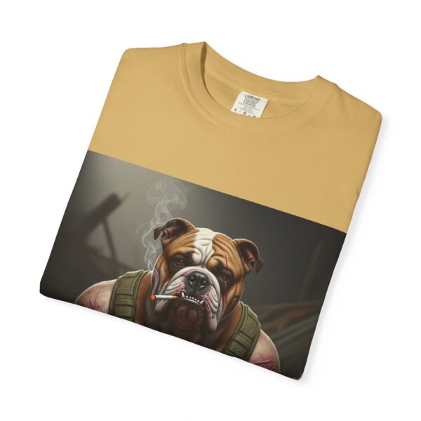 assertive bulldog graphic tee, unisex t shirt, casual wear, animal lover gift, stylish graphic top, unique dog art shirt