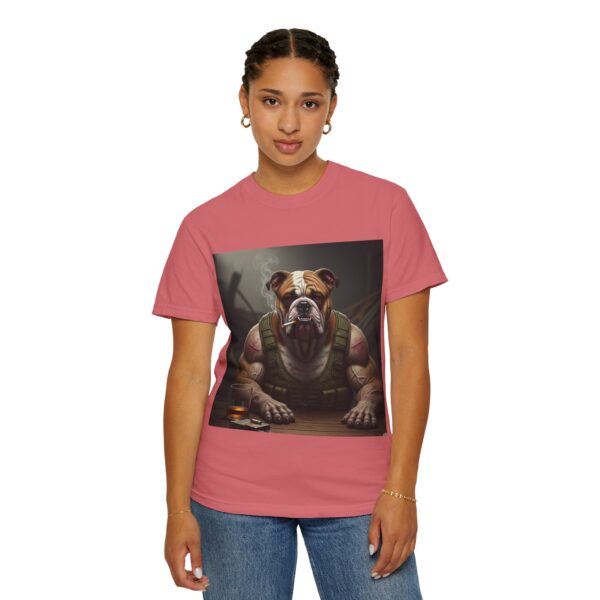 assertive bulldog graphic tee, unisex t shirt, casual wear, animal lover gift, stylish graphic top, unique dog art shirt