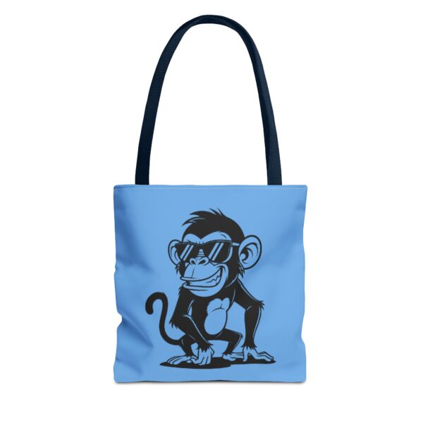 cool monkey tote bag for fun adventures, beach days, or grocery runs, gift for animal lovers, summer vibes, aop style