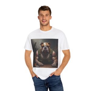 assertive bulldog graphic tee, unisex t shirt, casual wear, animal lover gift, stylish graphic top, unique dog art shirt