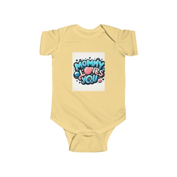 cute mommy loves you infant bodysuit, baby shower gift, soft jersey onesie, newborn outfit, baby gift, milestone celebration