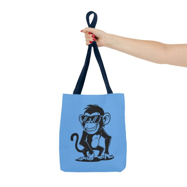 cool monkey tote bag for fun adventures, beach days, or grocery runs, gift for animal lovers, summer vibes, aop style