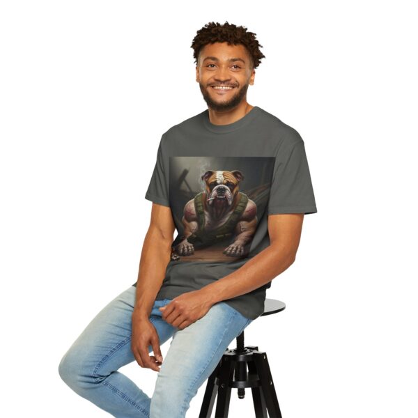 assertive bulldog graphic tee, unisex t shirt, casual wear, animal lover gift, stylish graphic top, unique dog art shirt