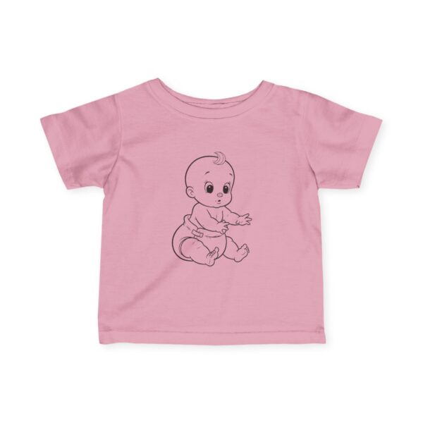 baby tee adorable cartoon design, infant fine jersey shirt for toddler fashion and baby shower gift