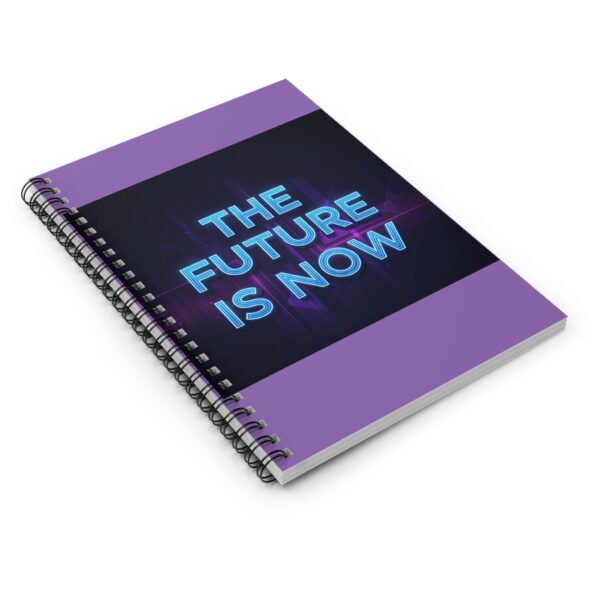 futuristic spiral notebook the future is now, journal, writing pad, gift for students, planning notebook, motivational stationery