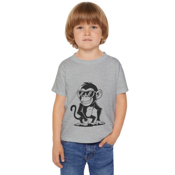 trendy toddler t shirt with cool monkey design, fun kids tee, monkey graphic shirt, summer apparel for toddlers, birthday gift