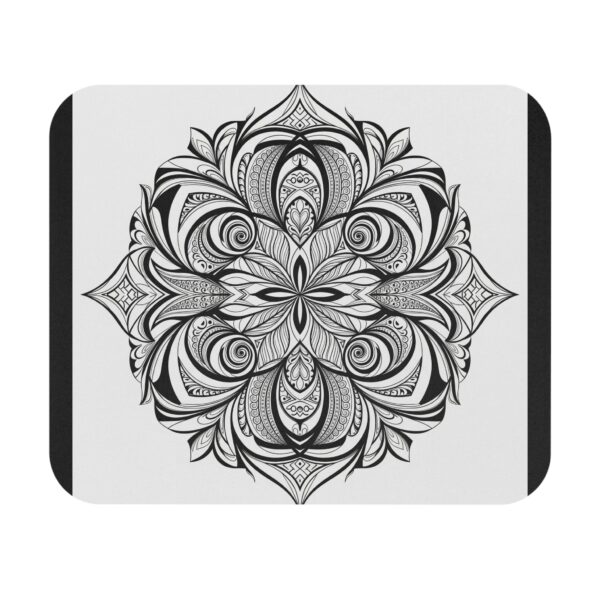 mandala mouse pad creative desk accessory, stylish gift for artists, home office decor, black and white design, perfect for students