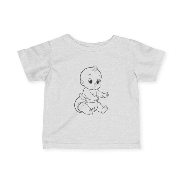 baby tee adorable cartoon design, infant fine jersey shirt for toddler fashion and baby shower gift