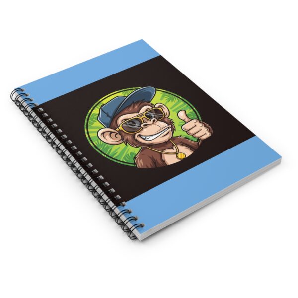 cool monkey spiral notebook perfect for school, journaling, or planning, school supplies, gifts for kids, animal lovers, cool stationery