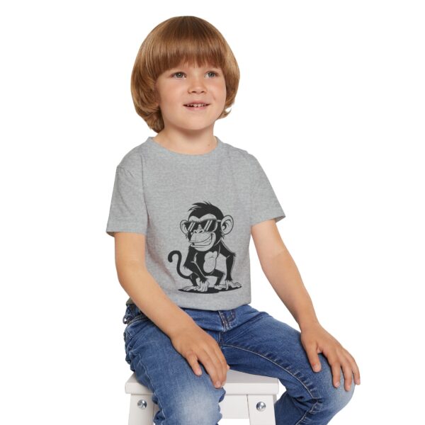 trendy toddler t shirt with cool monkey design, fun kids tee, monkey graphic shirt, summer apparel for toddlers, birthday gift