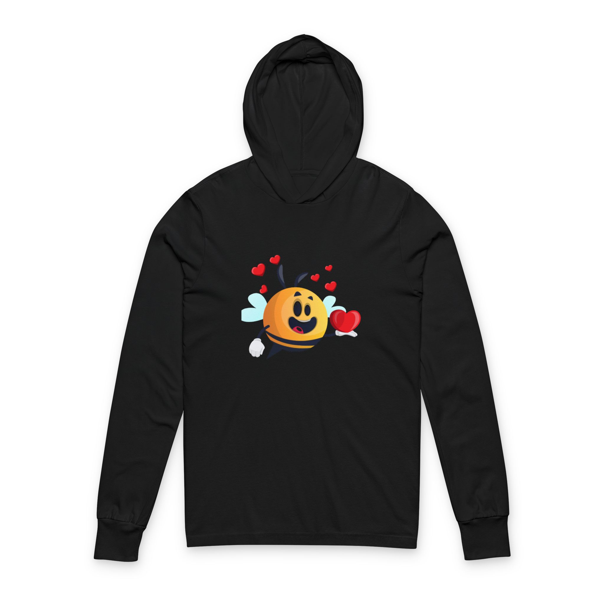 Love Emoji Hooded Long Sleeve Tee - Image 2
